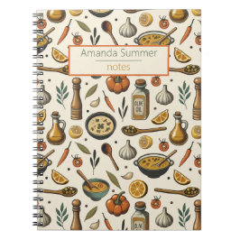 Cuaderno Mediterranes Essen- Kulinarischer Notizblock