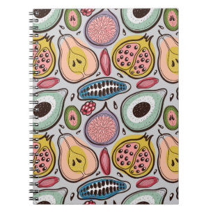 Cuaderno Medley de la fruta: Vibrante patrón sin foco
