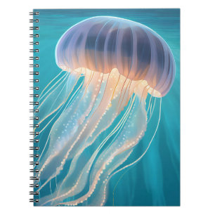 Cuaderno Medusa Azul   Pintura de Animal Marino