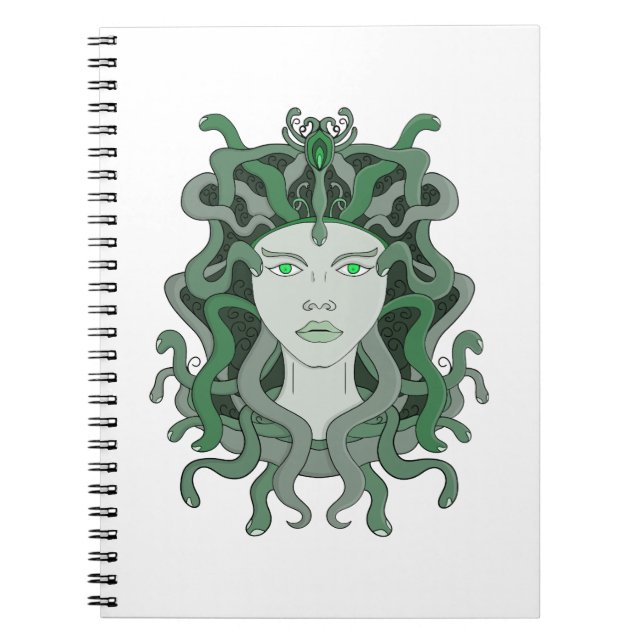 Cuaderno Medusa Gorgo Serpiente Gorgona Monstruo Mitología  (Frente)