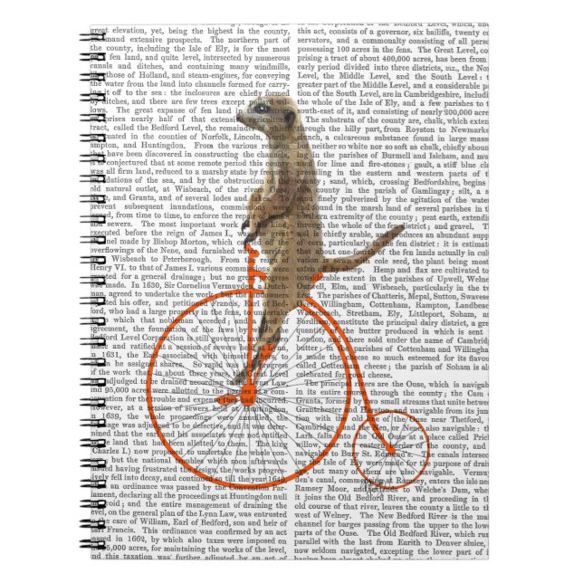 Cuaderno Meerkat sobre la Naranja Penny Farthing (Frente)