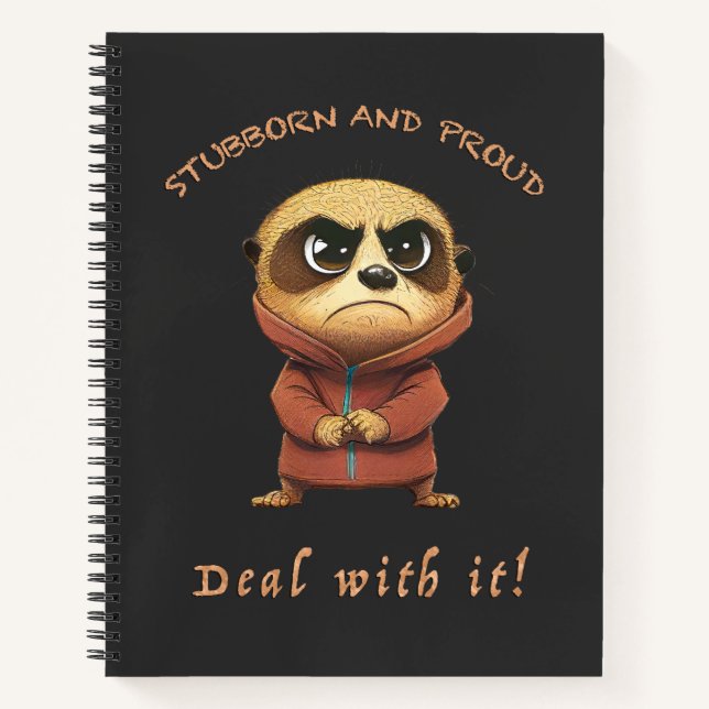 Cuaderno Meerkat Stubborn Deal With It Cucutable Adorable F (Anverso)