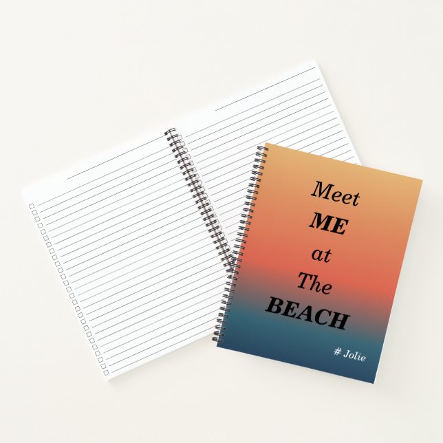 Cuaderno Meet Me At The Beach Summer Beach Sunrise Spiral (Interior)