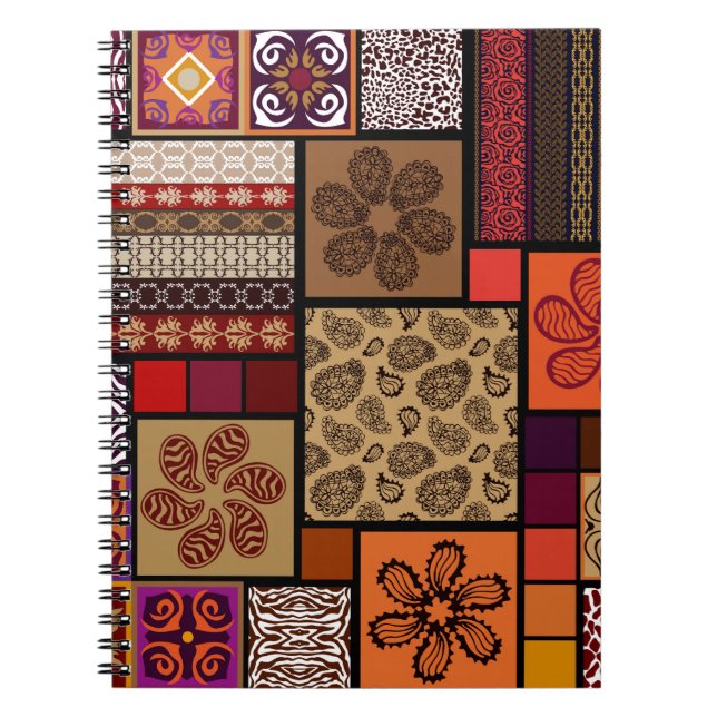 Cuaderno Mega conjunto creativo de patrones sin costura ins (Frente)