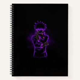 Cuaderno Megumi Fushiguro Estilo Anime Cubierta negra espir