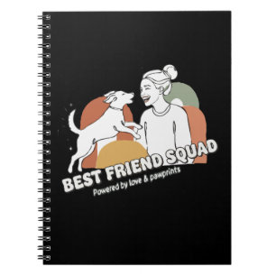 Cuaderno Mejor Amiga Manada Mamá Perro Arte de Línea Boho