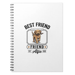 Cuaderno Mejor amigo Alfie diseño vintage amante de los per