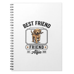 Cuaderno Mejor amigo Alfie diseño vintage amante de los per