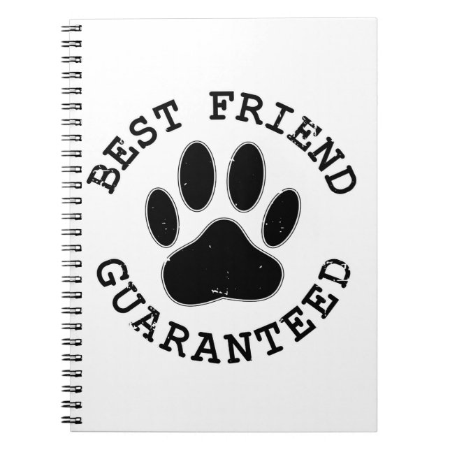 Cuaderno Mejor Amigo Garantizado De Dog Paw (Frente)