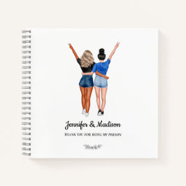 Cuaderno Mejor Amigos BFF Besties Friendship Nombre persona