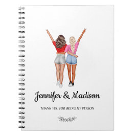 Cuaderno Mejor Amigos BFF Besties Friendship Nombre persona