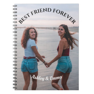 Cuaderno Mejor Amigos por Siempre Personalizado Foto y Nomb