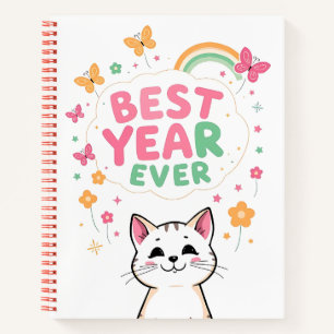 Cuaderno Mejor Año, Alegre y Aumentador Diseño