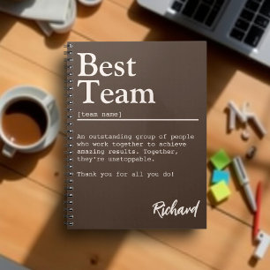 Cuaderno Mejor Apreciación de Coworker Personalizado de def