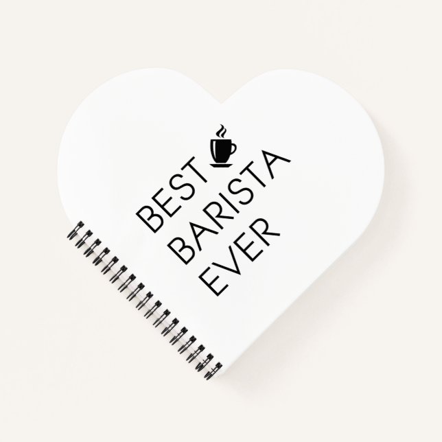 Cuaderno Mejor barista de todos los tiempos. Regalo de Bari (Anverso)