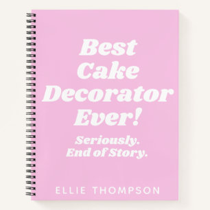 Cuaderno Mejor Decorador De Pasteles Personalizado Que Cita