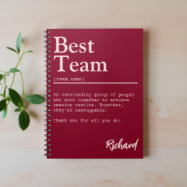Cuaderno Mejor definición de equipo personalizada Oficina d