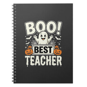 Cuaderno Mejor diseño de fantasma de Halloween para maestro