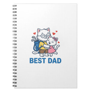 Cuaderno Mejor diseño vectorial de gato de golf de papá abr