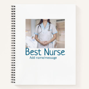 Cuaderno Mejor enfermera añada el nombre de la foto médico 