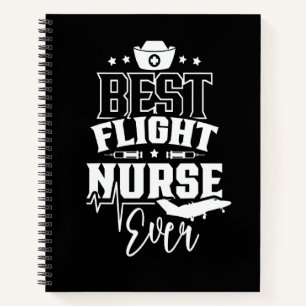 Cuaderno Mejor Enfermera de Vuelo Nunca Equipo Médico de Tr