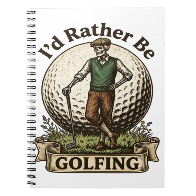Cuaderno Mejor estaría jugando golf (Frente)