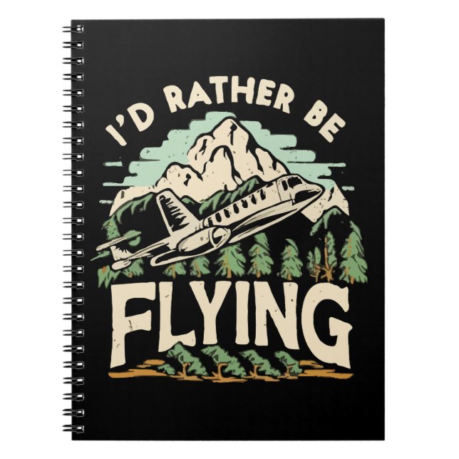 Cuaderno Mejor Estaría Volar. Avión (Frente)