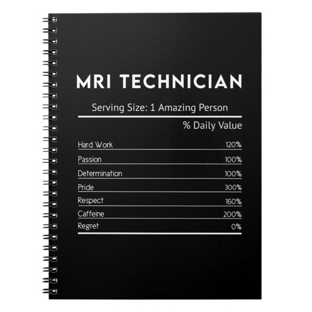 Cuaderno Mejor idea de regalo para Mri Technician (Frente)