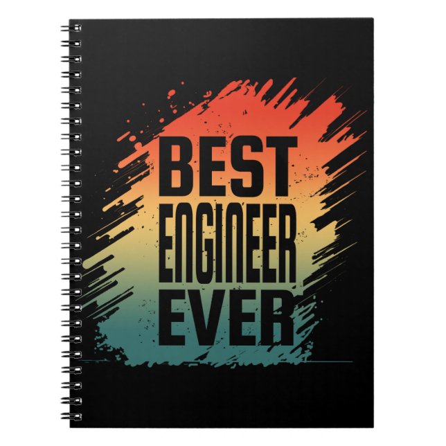 CUADERNO MEJOR INGENIERO DE TODOS LOS TIEMPOS  (Frente)