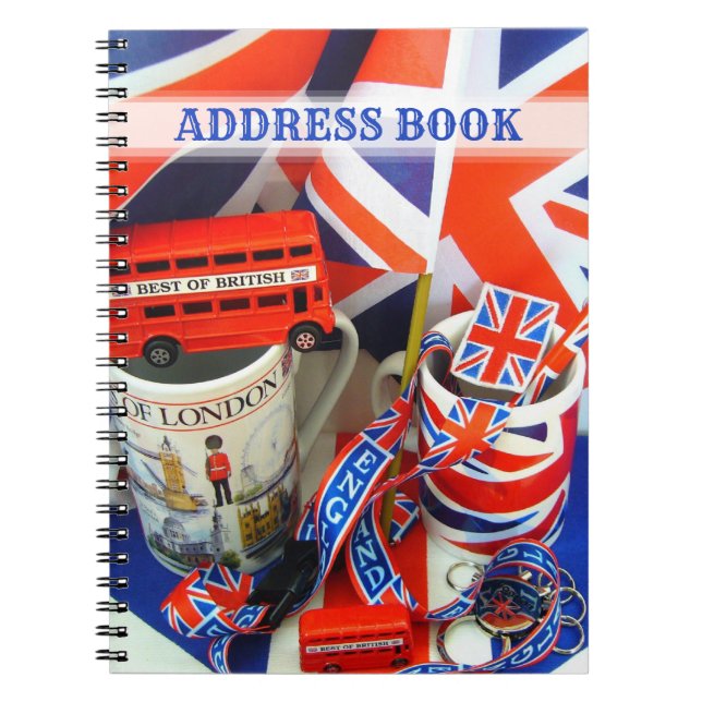 Cuaderno Mejor libro de direcciones de recuerdos británicos (Frente)