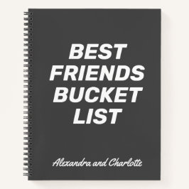Cuaderno Mejor lista de cubos de amigos Nombres simples per
