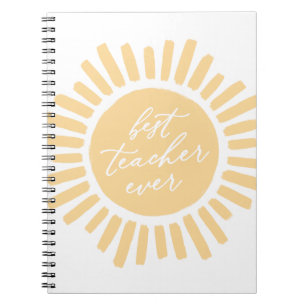 Cuaderno Mejor Maestra Siempre Sunshine Apreciación Del Pro