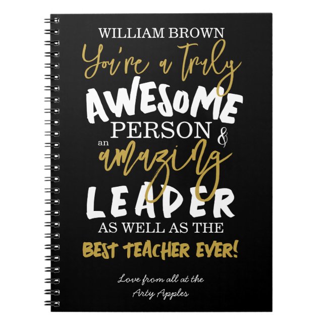 Cuaderno mejor maestro siempre regalo de retiro jefe (Frente)