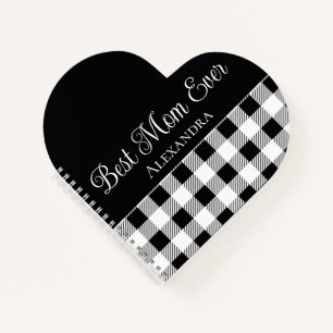 Cuaderno Mejor Mamá De Búfalo Tocado Apron Blanco Negro