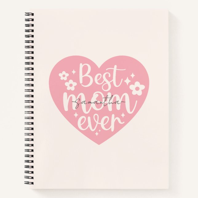 Cuaderno Mejor Mamá de la Historia - Corazón (Anverso)
