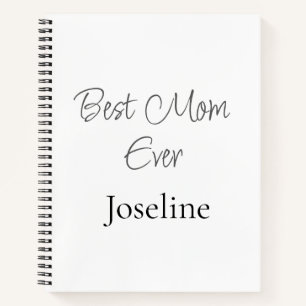 Cuaderno Mejor mamá del mundo nombre simple minimalista ele
