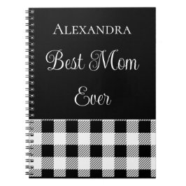 Cuaderno Mejor Mamá Siempre Búfalo Tapado Apron Blanco Negr