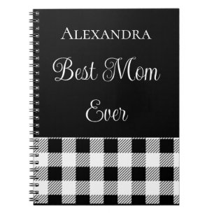 Cuaderno Mejor Mamá Siempre Búfalo Tapado Apron Blanco Negr