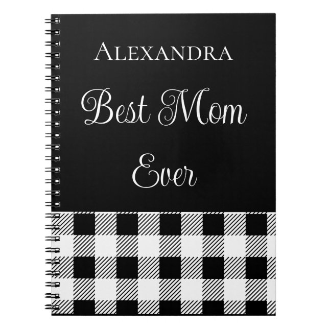 Cuaderno Mejor Mamá Siempre Búfalo Tapado Apron Blanco Negr (Frente)