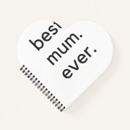 Cuaderno mejor mamá siempre oscura