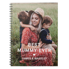 Cuaderno Mejor momia, foto del Día de la Madre en el corazó
