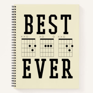 Cuaderno Mejor padre de guitarra nunca Regalo del día del