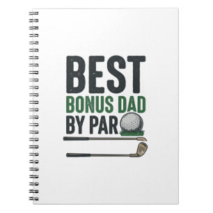 Cuaderno Mejor Papá Bono por Par Diseño de Camiseta de Golf