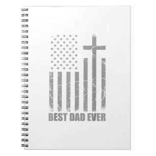 Cuaderno Mejor papá cristiano patriota estadounidense bande