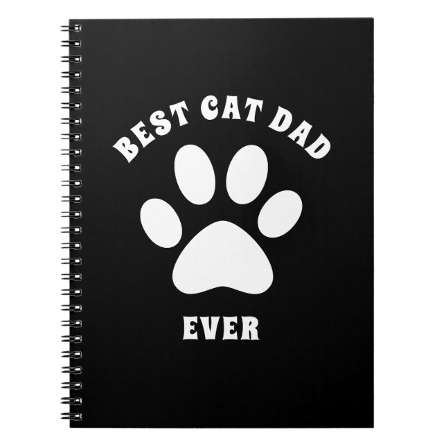 Cuaderno Mejor papa de gato jamás Personalizado texto perso (Frente)