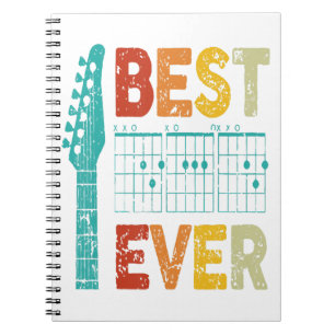 Cuaderno Mejor papá de guitarra de todos los tiempos acorde