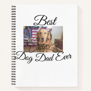 Cuaderno Mejor papá de perro añadir nombre de mascota foto