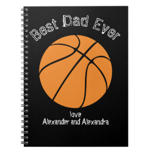 Cuaderno Mejor Papá del Mundo Baloncesto Texto desgastado P