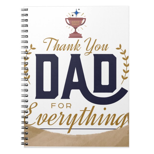 Cuaderno Mejor Papá – Diseño de Agradecimiento (Frente)