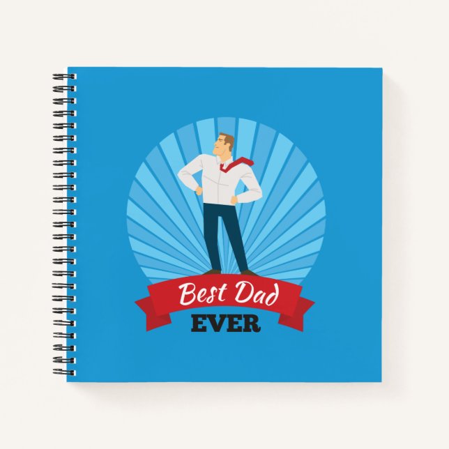Cuaderno Mejor Papá Feliz Día del Padre | Portátil (Anverso)